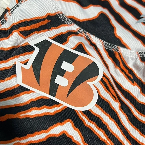 CINCINNATI BENGALS ZUBAZ MAJESTIC BASIC ANIMAL PRINT LEGGINGS XS - Picture 4 of 8